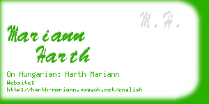 mariann harth business card